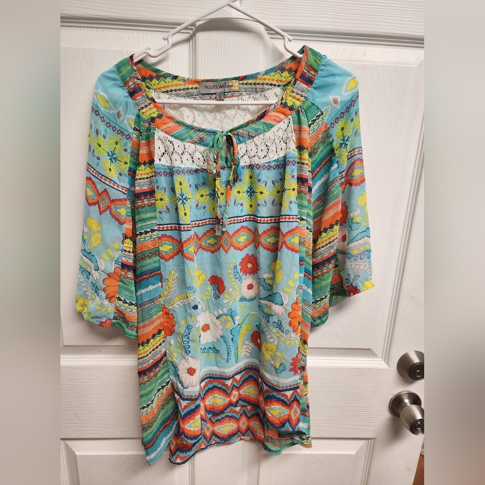 Figueroa and flower top, Size XL